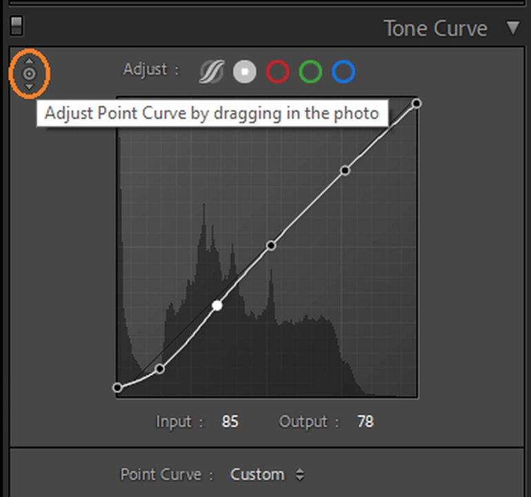 Tone Curve in lightroom