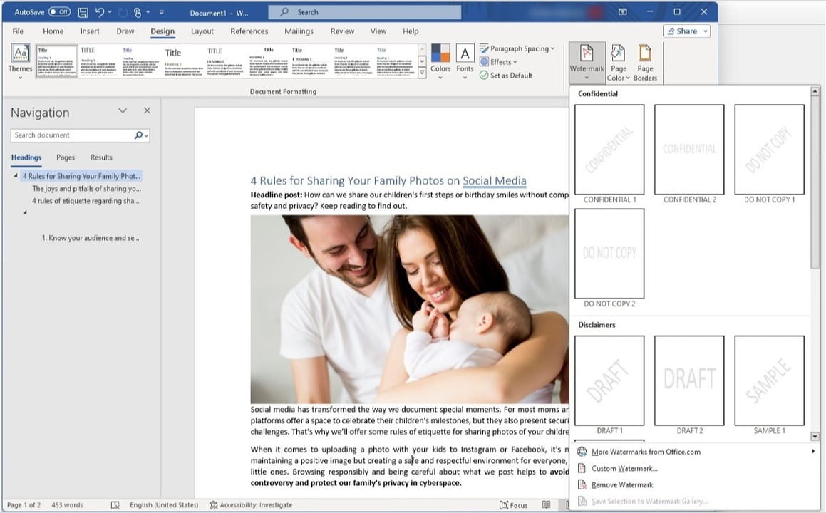How to Add a Watermark in Word