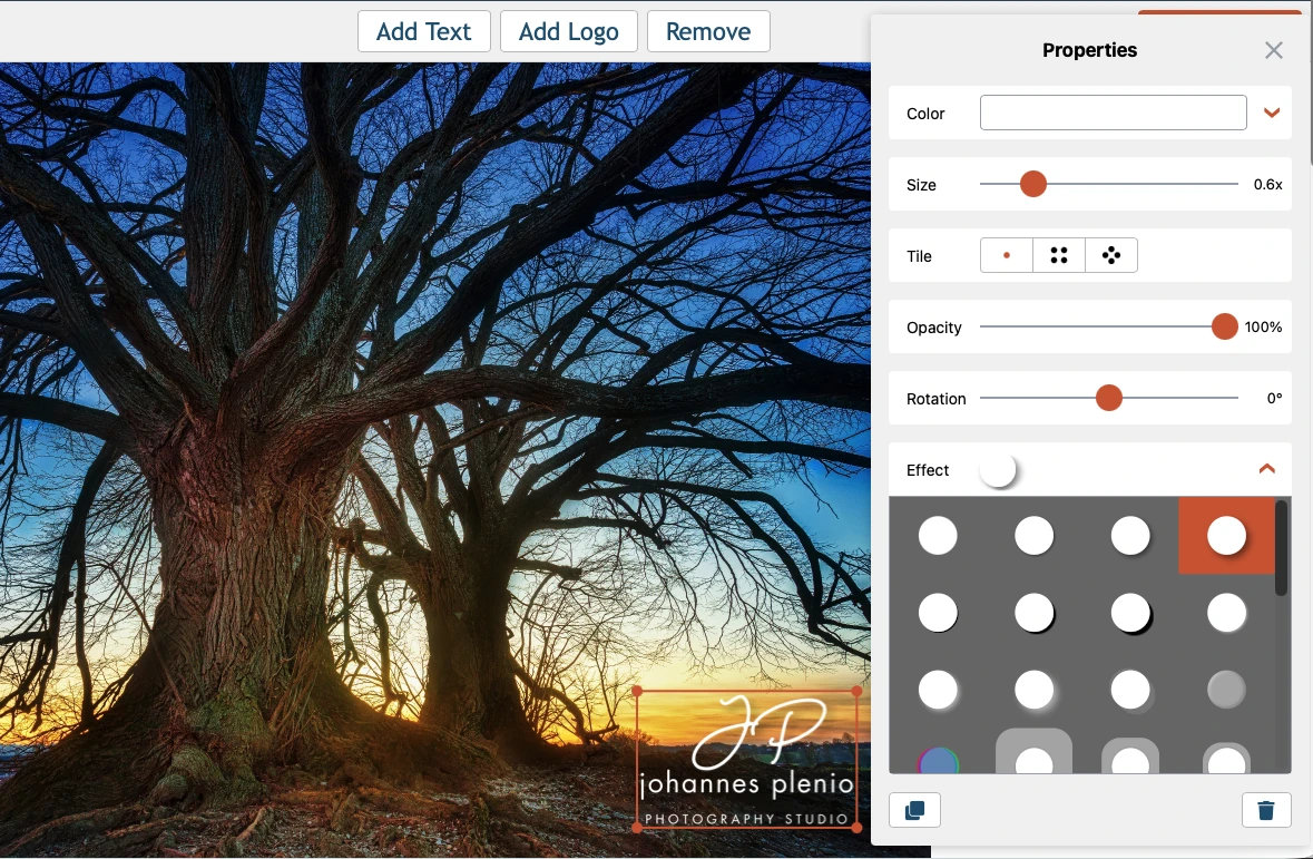 how to add a watermark to a photo