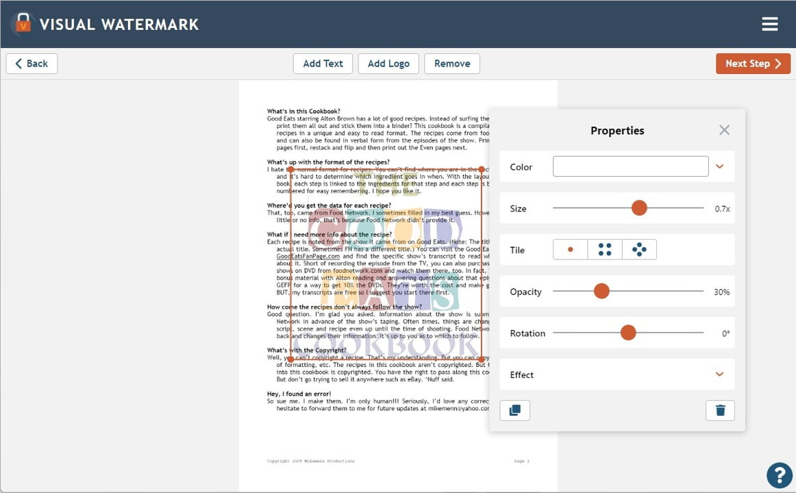 Add watermark to pdf