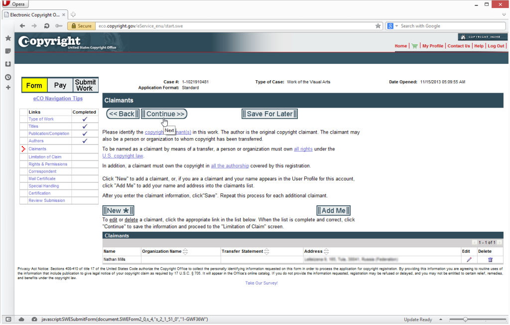 Continue Registration