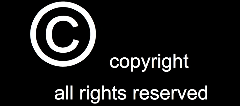 The copyright symbol protects rights to intellectual property