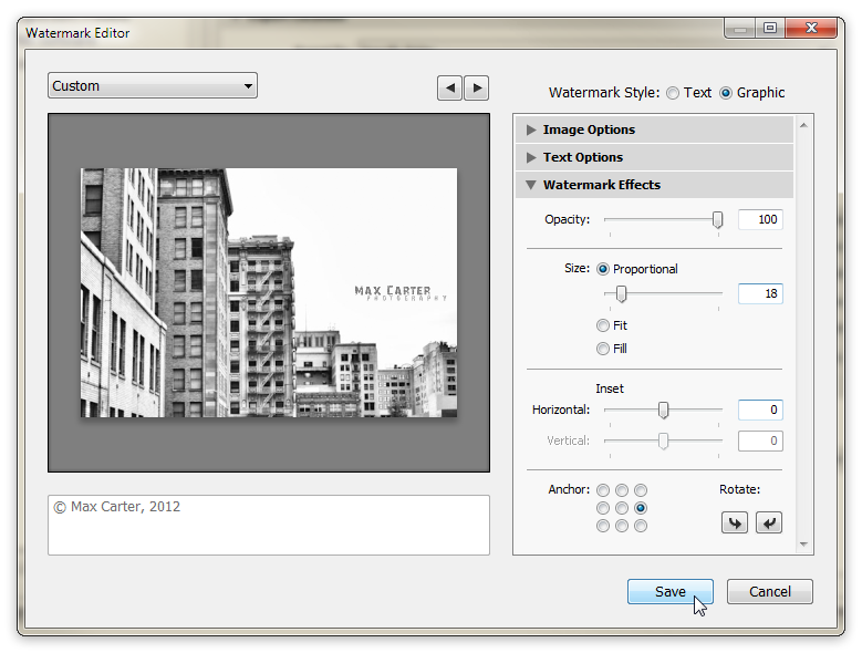 Lightroom 4 - Export Watermark Graphic