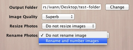 Rename and number photos
