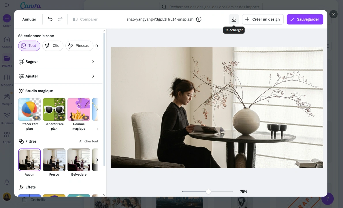 rogner sur canva
