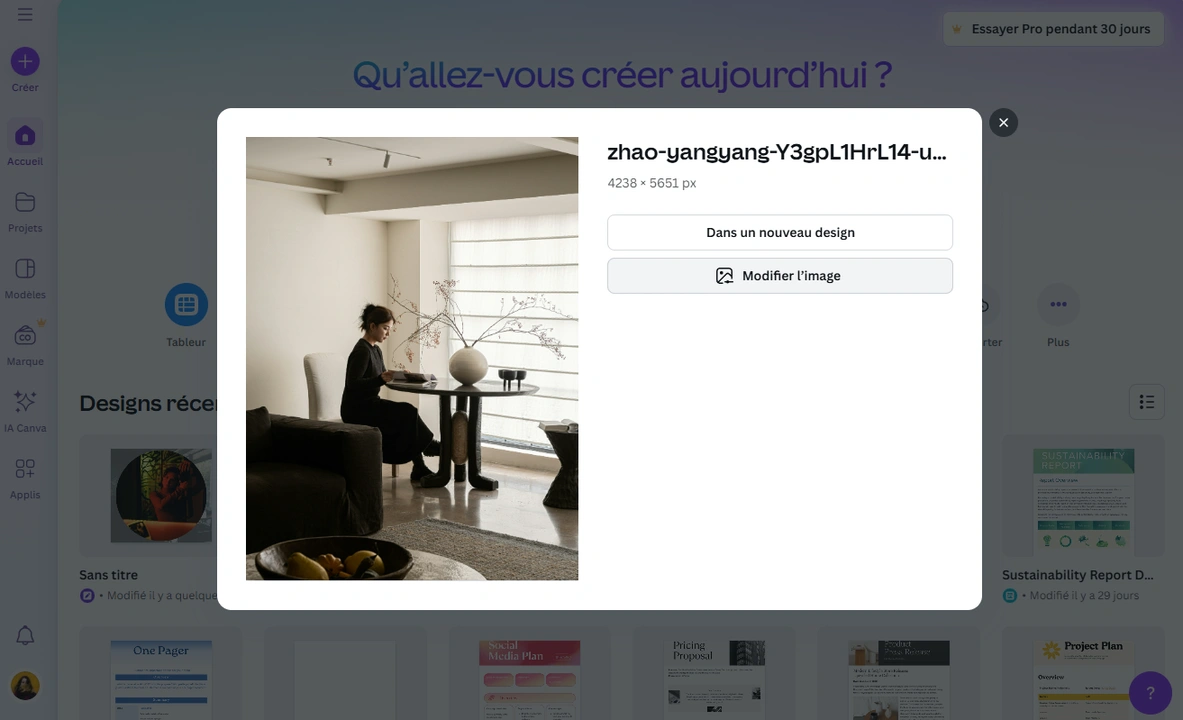 rogner sur canva