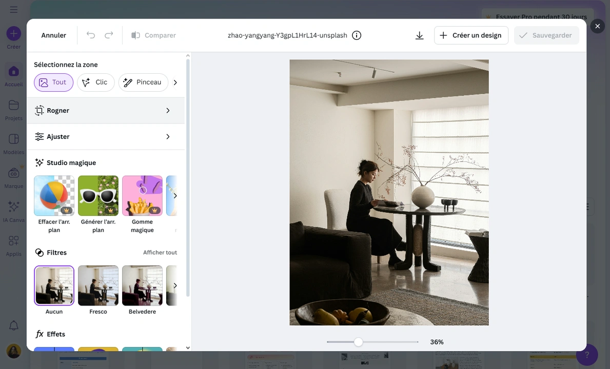 rogner sur canva