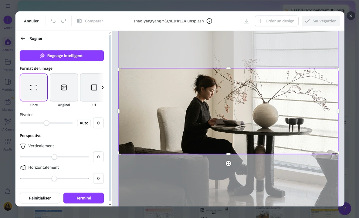 rogner sur canva