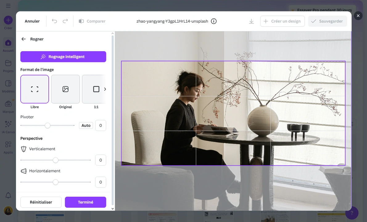 rogner sur canva