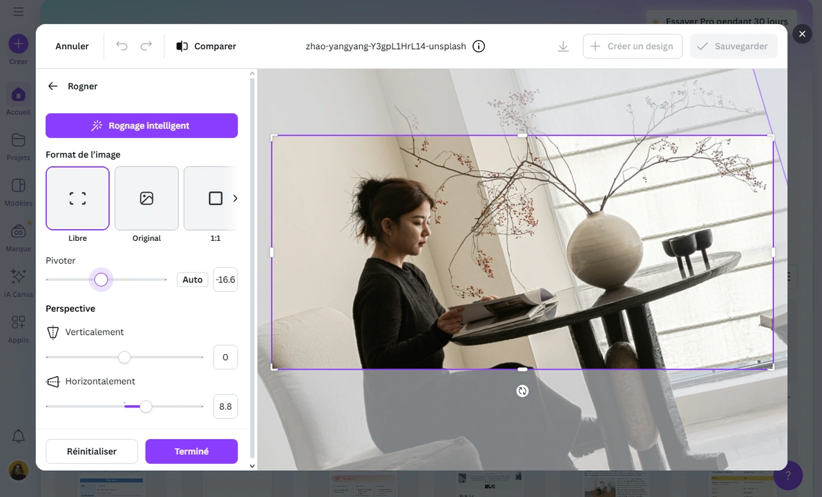 rogner sur canva