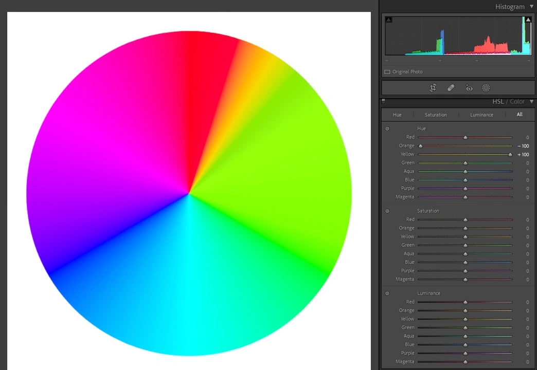 Calibration Panel in lightroom