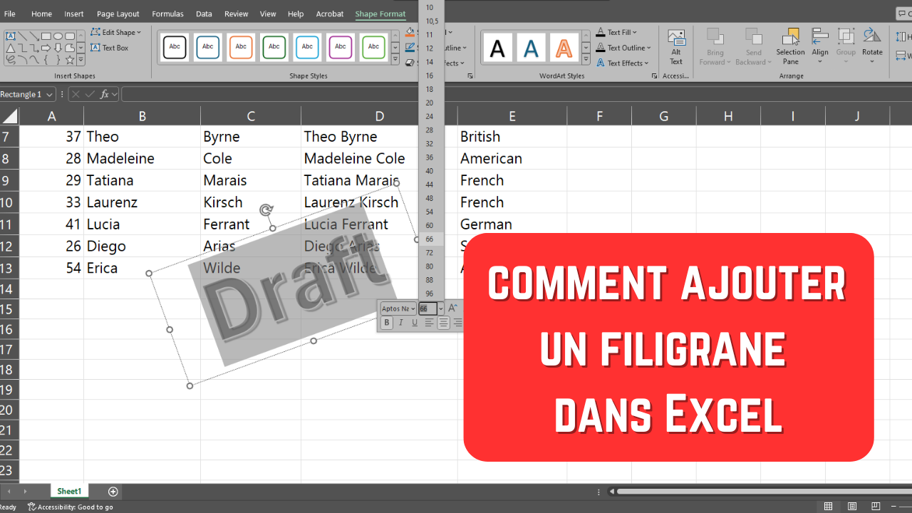 Comment ajouter un filigrane dans Excel