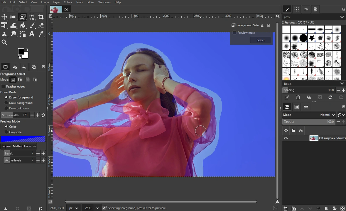 How to Make Background Transparent in GIMP with the Foreground Select Tool