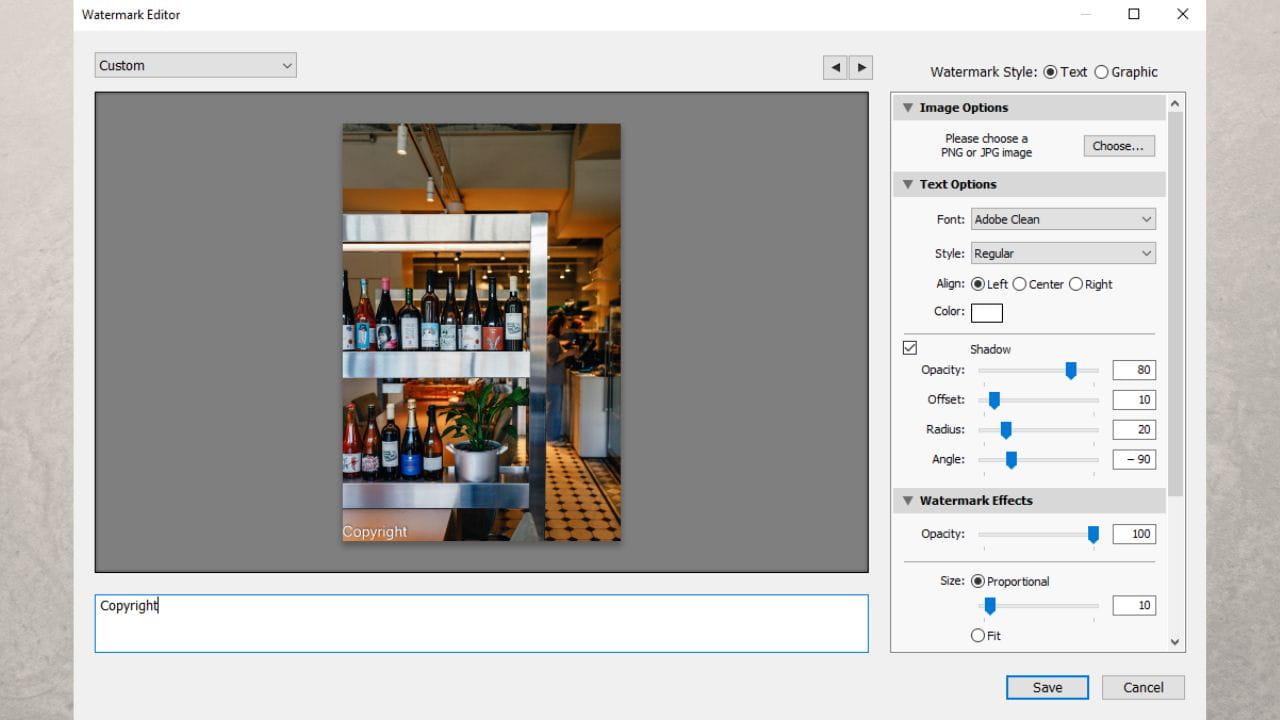 how to add watermark in lightroom