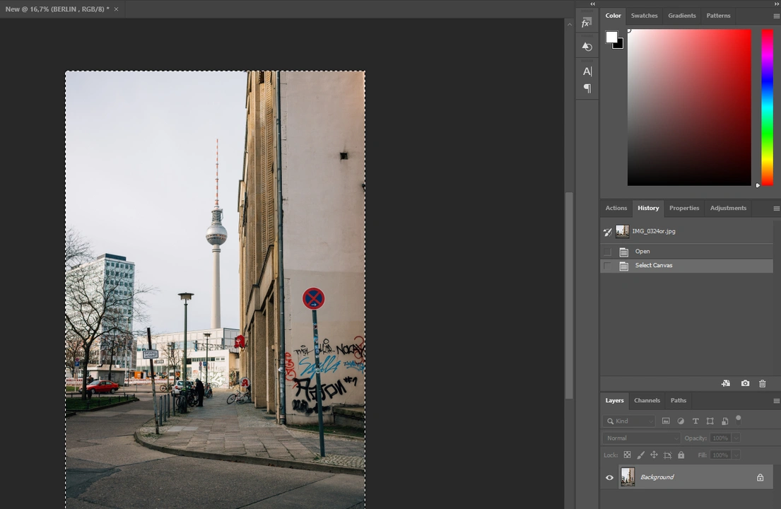 how to crop an image in Photoshop