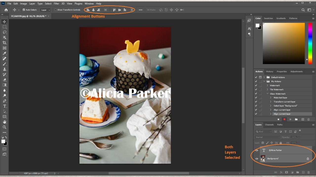 add watermark photoshop