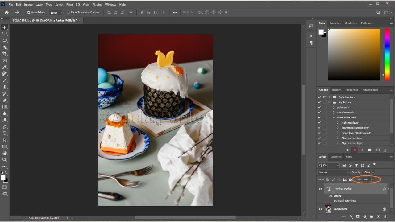 how to add watermark in photoshop