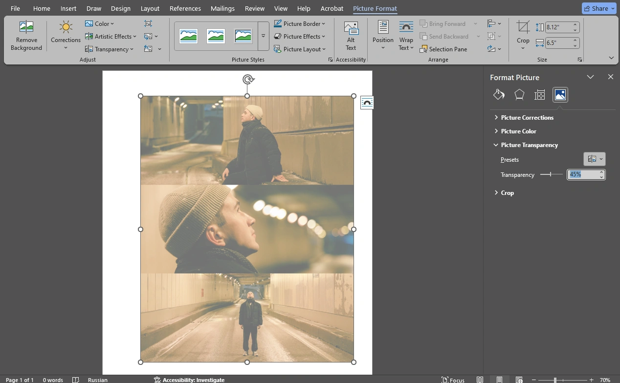 How To Make A Photo Transparent Using Microsoft Word 