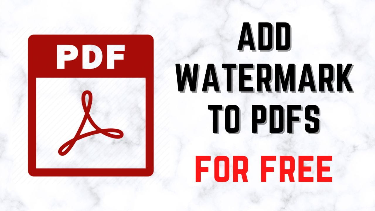 How to Add a Watermark to PDF 