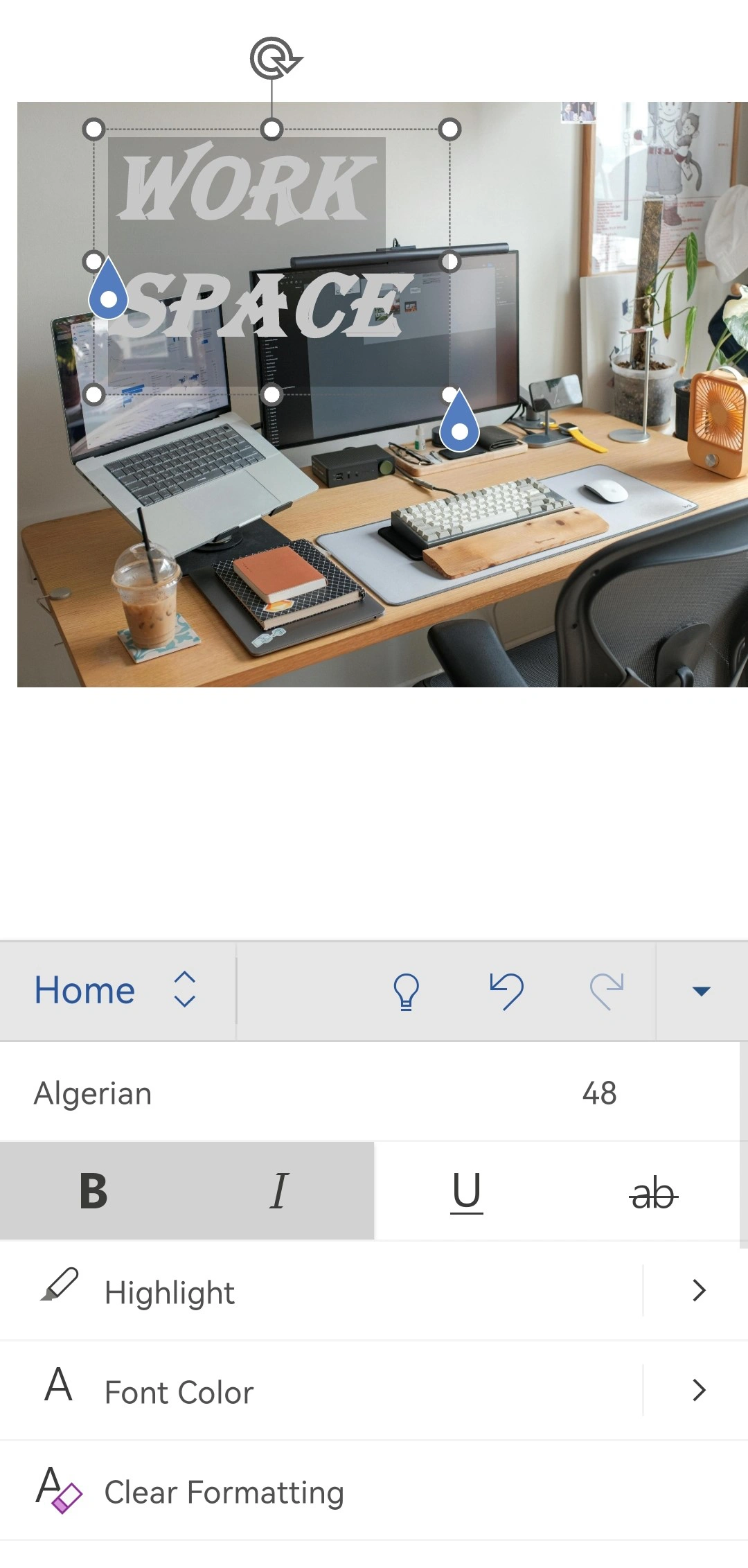 How to Add Text to a Picture in Microsoft Word on a Smartphone