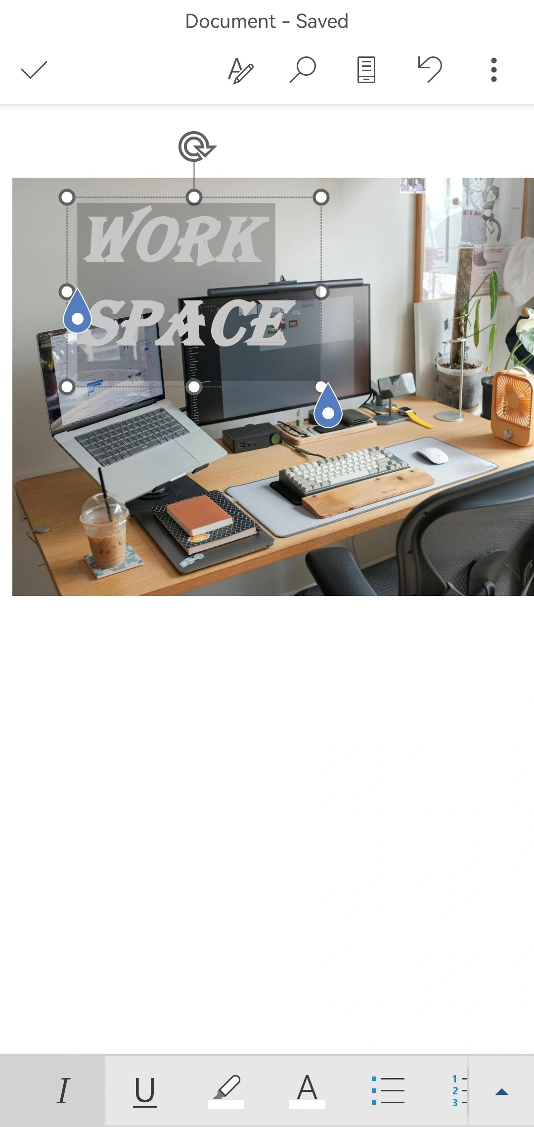 How to Add Text to a Picture in Microsoft Word on a Smartphone