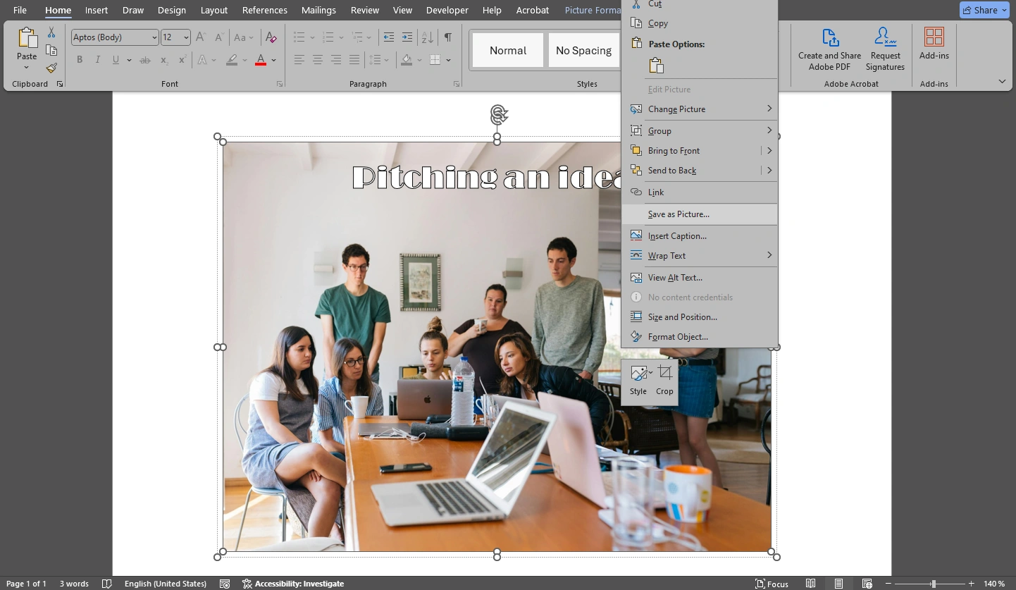 how to add alt text to a picture in word