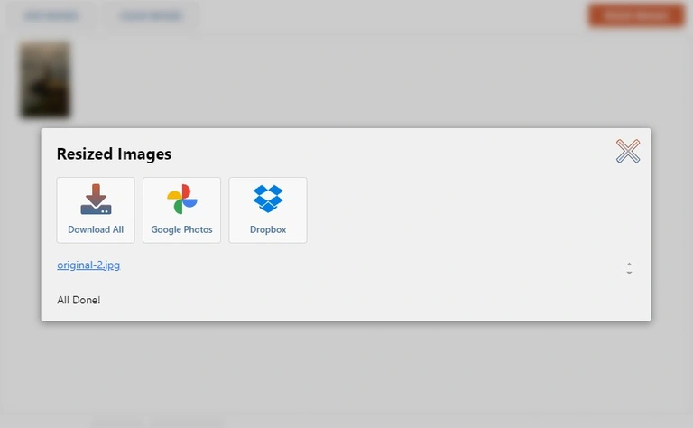 Resize photos