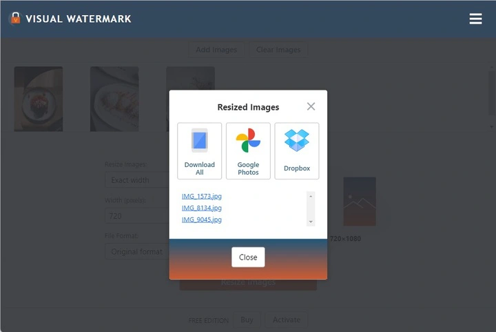 how to resize an image