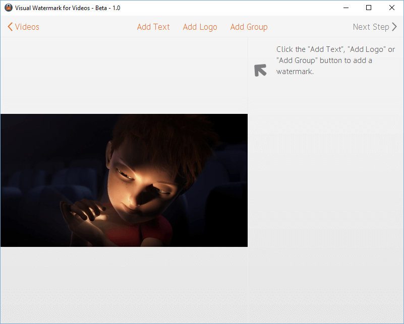 Add watermark to videos